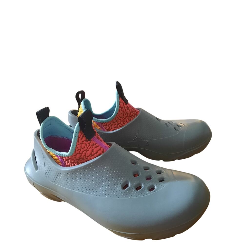 Air Jordan System .23 Cool Grey Gym Red Slip On Clogs Removable Bootie Size 9